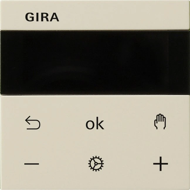 Gira System 3000 Raumtemperaturregler Display Cremeweiß glänzend, Wandthermostat