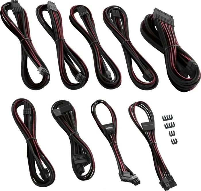 CableMod PRO ModMesh C-Series Cable Kit, AXi, HXi, RM, schwarz/blutrot