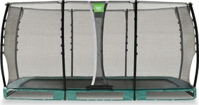 Exit Toys Allure Classic mit Sicherheitsnetz 244x427cm Bodentrampolin grün