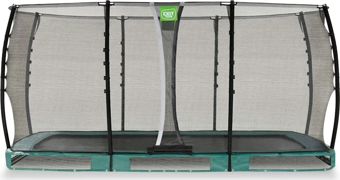 Exit Toys Allure Classic mit Sicherheitsnetz 244x427cm Bodentrampolin grün