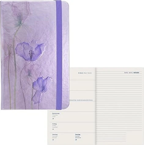 Idena Agenda Wochenkalender Agenda 2024, 90x140mm, Blossom, 88 Blatt