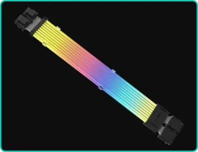 Lian Li Strimer Wireless CPU 2x8-PIN, 2x 8-Pin EPS12V Verlängerungskabel, 8 Lichtleiter, RGB beleuchtet