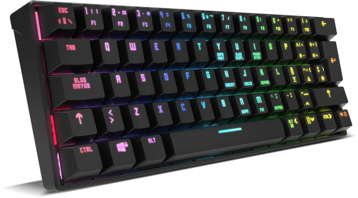 Krom Kluster Mini, LEDs RGB, Outemu Red, USB/Bluetooth, ES