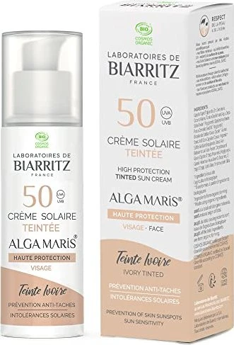 Laboratoires de Biarritz Alga Maris Sonnencreme Gesicht getönt elfenbein LSF50, 50ml