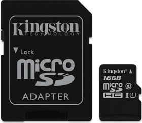 Kingston Canvas Select R80 16GB Kit, UHS-I U1, Class 10 (SDCS/16GB)