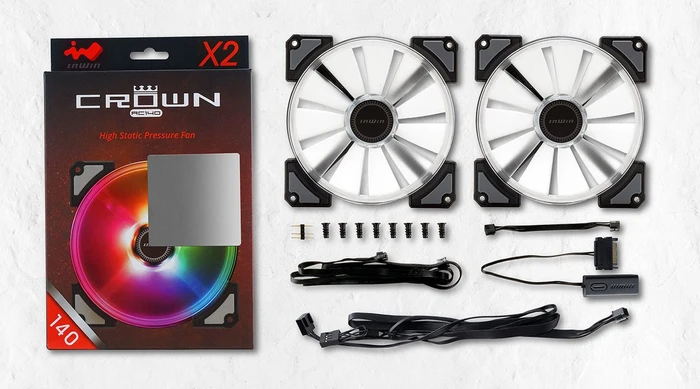 In Win Crown AC140, LED-Steuerung, 140mm, 2er-Pack