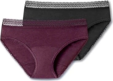 Schiesser Secret Care Slip Spitze schwarz, 2 Stück (verschiedene Größen)