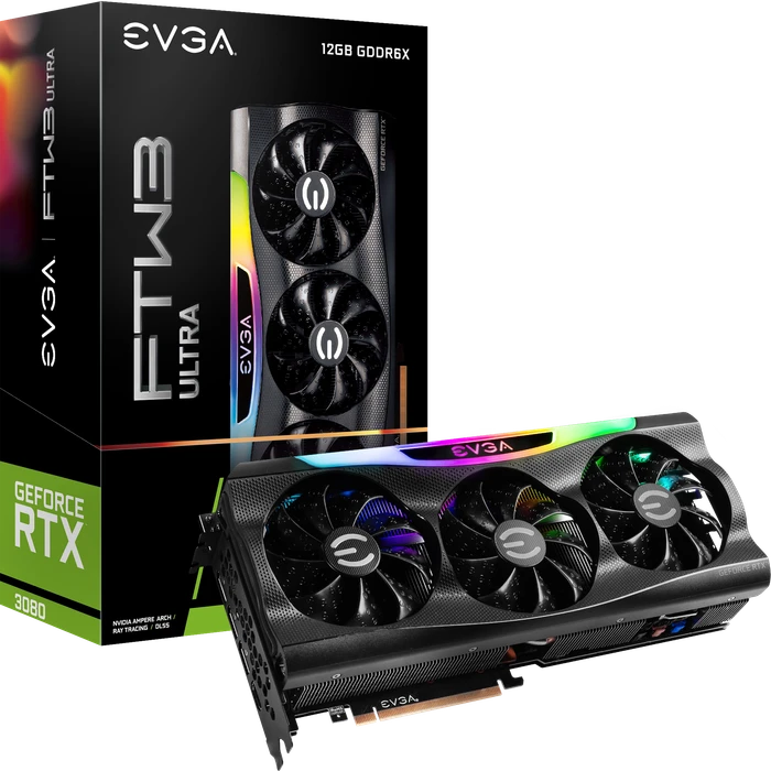 EVGA GeForce RTX 3080 FTW3 Ultra Gaming, 12GB GDDR6X, HDMI, 3x DP