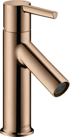 Hansgrohe Axor Starck Einhebel-Waschtischmischer 80 mit Hebelgriff und Ablaufgarnitur polished red gold