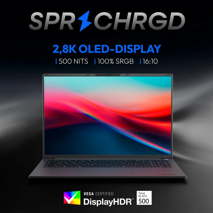 Medion SPRCHRGD 16 S1, Core Ultra 9 288V, 32GB RAM, 2TB SSD, DE