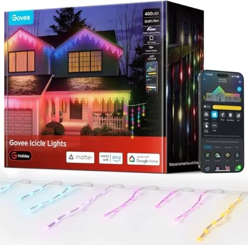 Govee Eiszapfen-Lichterkette 10m LED RGBIC