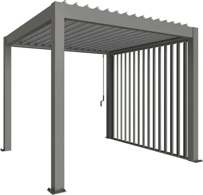 Biohort Lamellenseitenwand für Pergola 3m quarzgrau-metallic