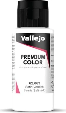 Vallejo Premium Airbrush Color satin varnish, 60ml