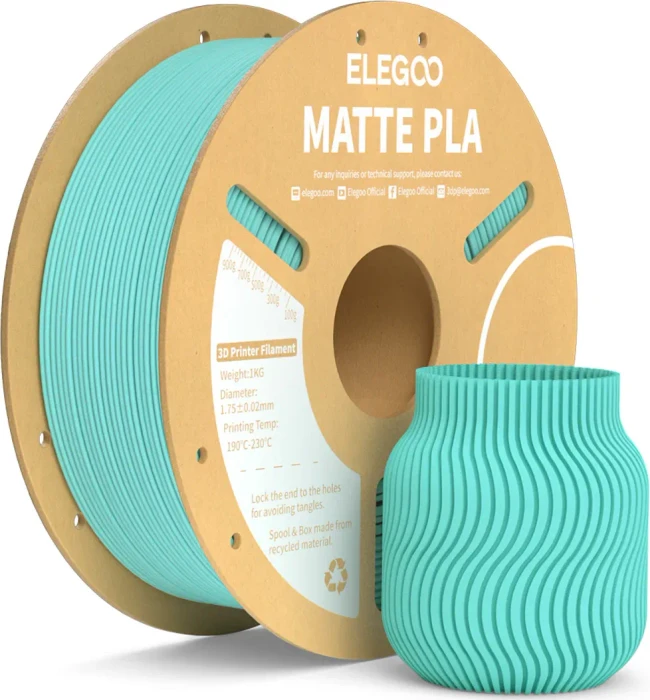 Elegoo PLA Matte, Teal Green, Spule, 1.75mm, 1.00kg