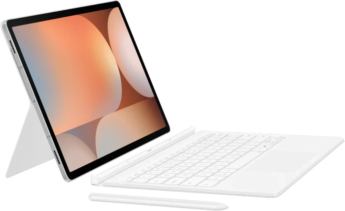 Samsung EF-DX825 Book Cover Keyboard mit AI-Taste für Galaxy Tab S9+ / S9 FE+ / S10+, weiß, DE