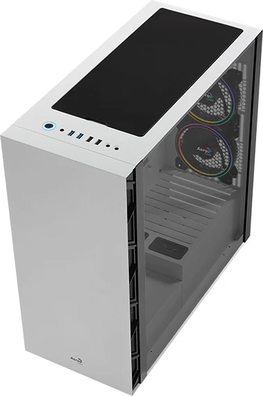 AeroCool Flo Saturn FRGB, weiß, Glasfenster