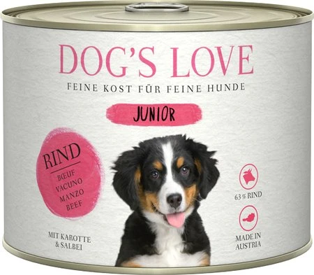PetCo Dog's Love Junior Rind mit Karotte und Salbei, 1.20kg (6x 200g)