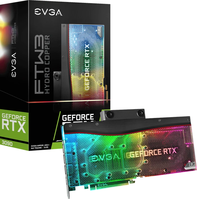 EVGA GeForce RTX 3090 FTW3 Ultra Hydro Copper Gaming, 24GB GDDR6X, HDMI, 3x DP