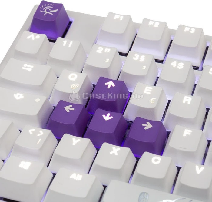 Ducky One 2 Backlit PBT, LEDs weiß, weiß, MX BLACK, USB, DE