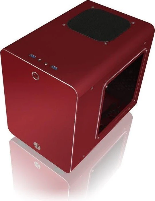 Raijintek Metis Plus, rot, Acrylfenster, Mini-ITX