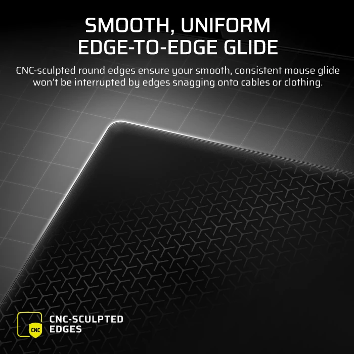 Corsair MM Glass Precision Gaming Mouse Pad - Large 450x400mm, schwarz
