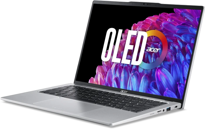 Acer Swift Go 14 OLED SFG14-73-70M3, Pure Silver, Core Ultra 7 155U, 16GB RAM, 512GB SSD, DE