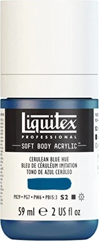 Liquitex Professional Soft Body Acrylic cerulean blue hue, 59ml