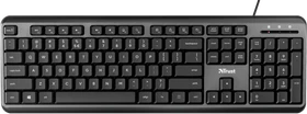 Trust Ody Wired Silent Keyboard, schwarz, USB, DE