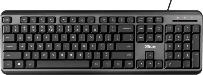 Trust Ody Wired Silent Keyboard, schwarz, USB, DE