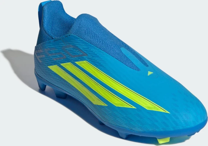 adidas F50 League Laceless FG/MG lucid ray blue/team solar yellow 2/lucid aquamarine (Junior)