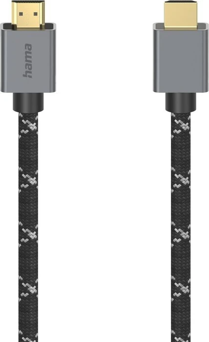 Hama 8K Ultra High Speed HDMI Kabel Alu grau/schwarz, 2m