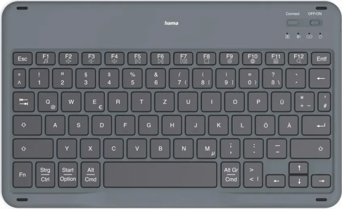 Hama Travel 500 Tablet-Tastatur, schwarz, mit Schutzhülle für 7"-11" Tablets, Bluetooth, DE