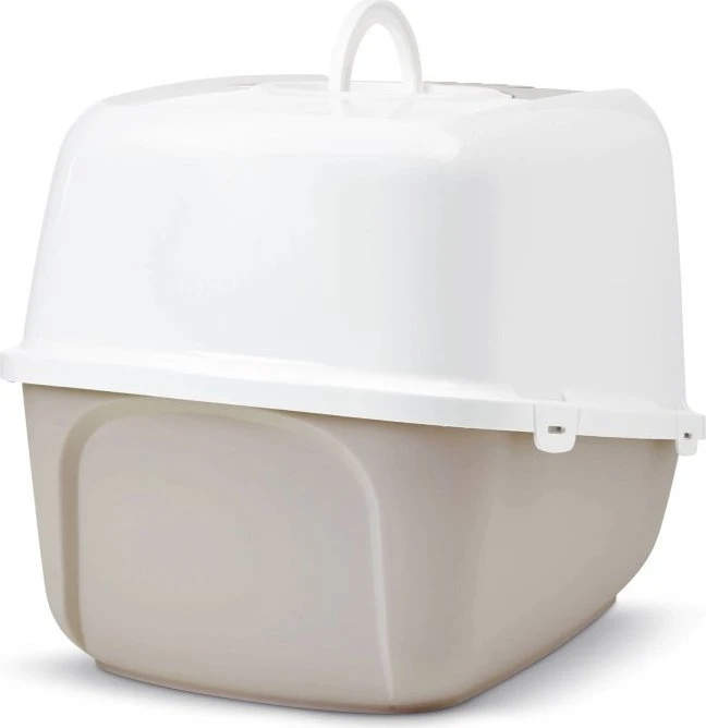Petgard Nestor Jumbo Katzentoilette XXL, beige/weiß