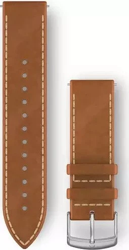 Garmin Schnellwechsel Ersatzarmband 20mm Leder tan/silver