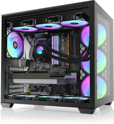 Raijintek Paean C7 TG4 Black, schwarz, Glasfenster