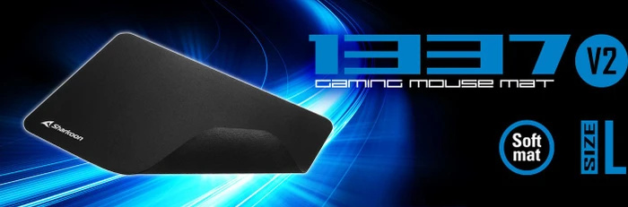 Sharkoon 1337 V2 Gaming Mat L, 355x255mm, schwarz