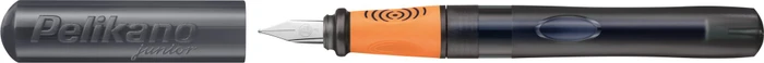 Pelikan Pelikano Junior anthrazit, rechte Hand, Anfänger, Faltschachtel