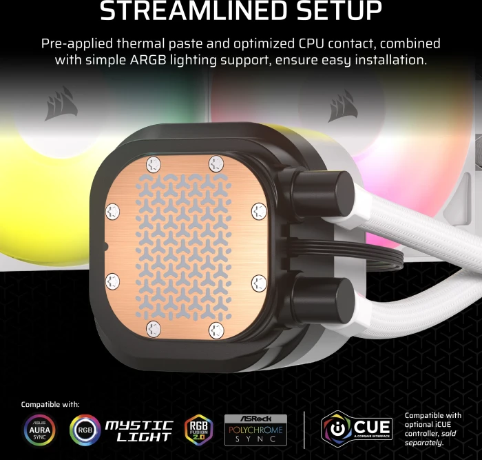 Corsair Nautilus 360 RS ARGB, weiß