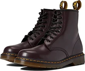 Dr. Martens 1460 Smooth Leather Lace Up Boots burgundy