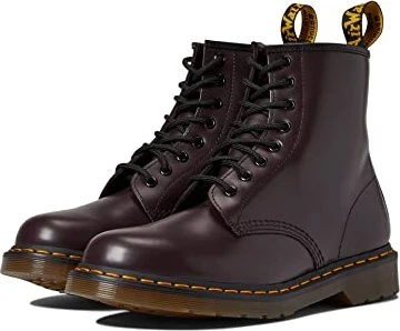 Dr. Martens 1460 Smooth Leather Lace Up Boots burgundy