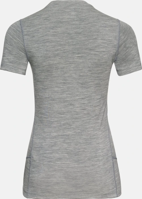 Odlo Natural 100% Merino Warm Funktionsshirt kurzarm grey melange (Damen)