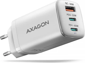 Axagon ACU-DPQ65W PD3.0 & QC4+ 3x OUTPUTS Wall Charger 65W weiß