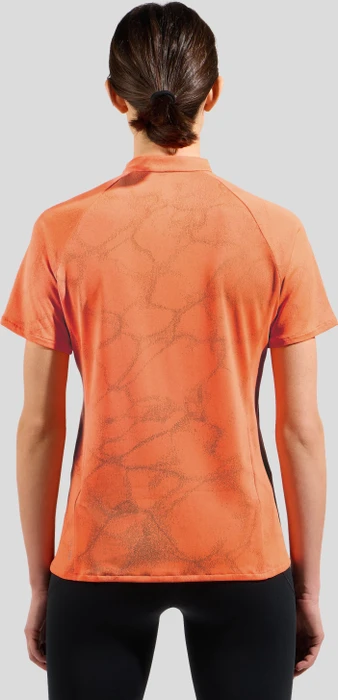 Odlo Ascent Chill-Tec Poloshirt kurzarm living coral melange (Damen)