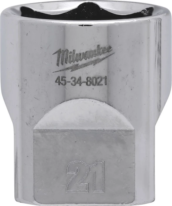 Milwaukee Four Flat Außensechskant Steckschlüssel 3/8", 21x30mm, 1 Stück