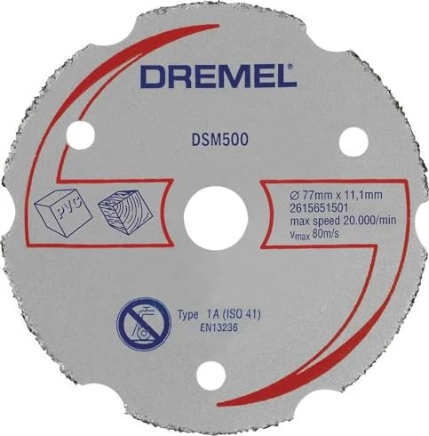 Dremel DSM500 Karbid Trennscheibe, 70x2x11.1mm, 1 Stück