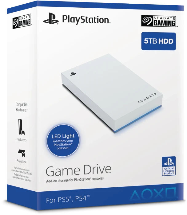 Seagate Game Drive for PlayStation, 5TB, USB 3.0 Micro-B