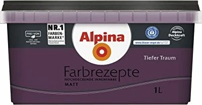 Alpina Farben Farbrezepte Innenfarbe tiefer traum matt, 1l