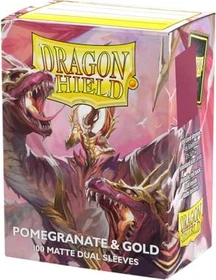 Dragon Shield Matte Dual Sleeves Standard pomegranate & gold, 100 Stück
