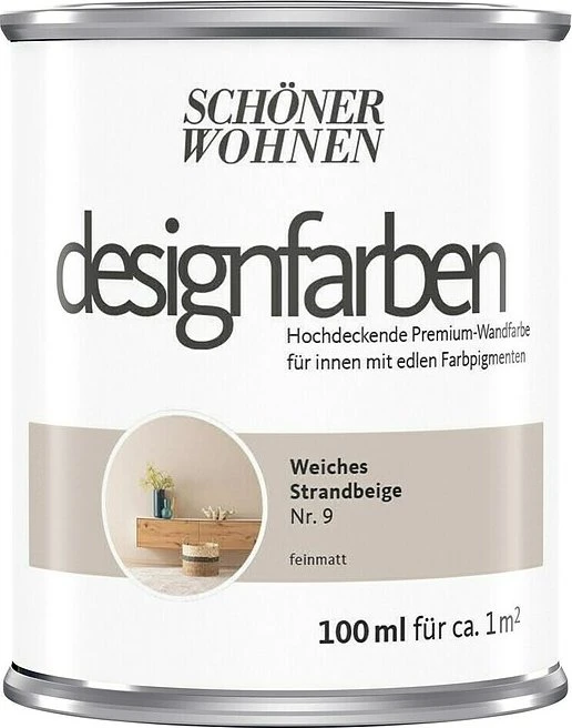 Schöner Wohnen Designfarben innen weiches strandbeige matt, 100ml