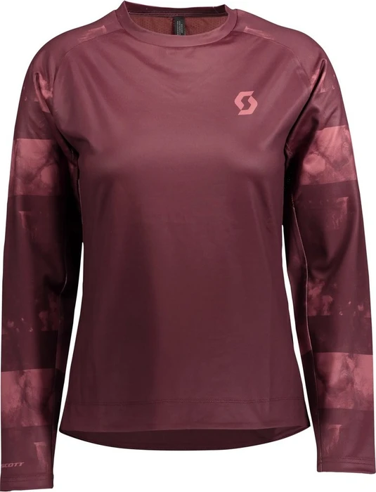 Scott Trail Storm Trikot langarm amaranth red/ochre red (Damen)